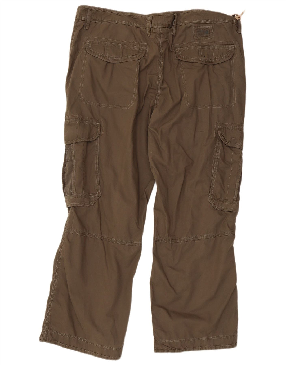 Calça cargo reta masculina Marks & Spencer W40 L29 algodão marrom