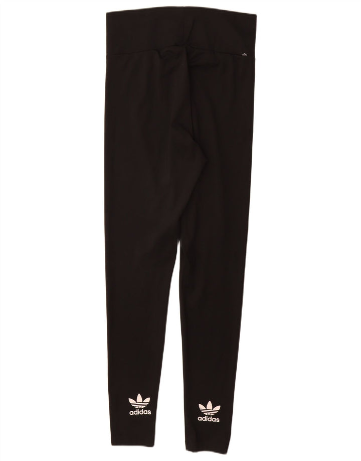 ADIDAS Womens Graphic Leggings UK 12 Médio Preto Poliéster