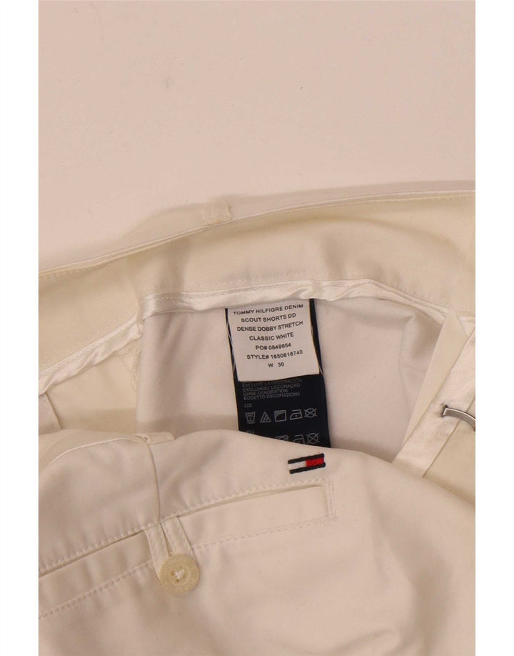 Shorts Chino feminino Tommy Hilfiger W30 médio algodão branco