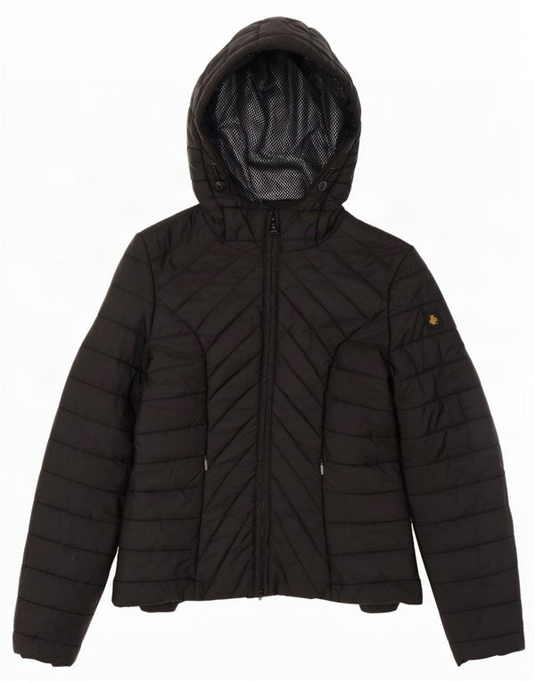 Jaqueta feminina acolchoada com capuz Refrigiwear IT 48 grande poliamida preta