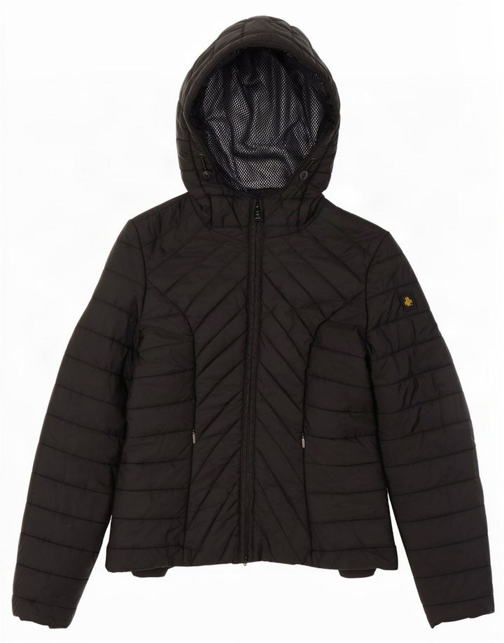 Jaqueta feminina acolchoada com capuz Refrigiwear IT 48 grande poliamida preta