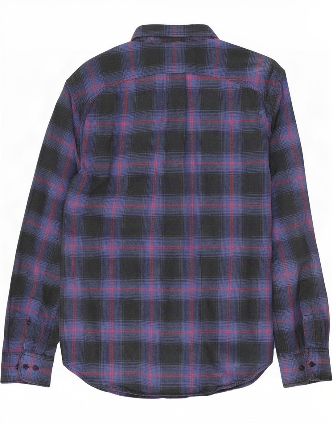 Camisa masculina Lee de flanela com ajuste relaxado, pequena, azul marinho, algodão xadrez