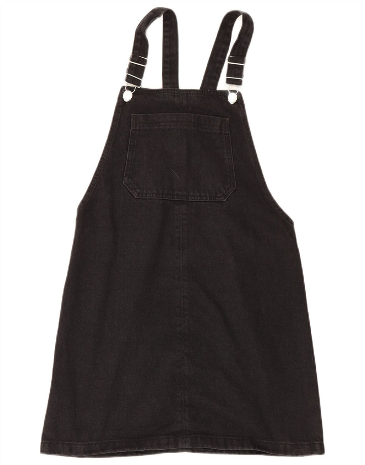 Vestido jeans feminino Topshop UK 8 pequeno poliéster preto