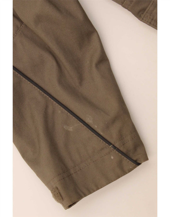 Jaqueta bomber gráfica masculina Volvo UK 38 algodão colorblock cinza médio