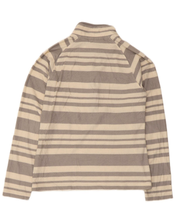 Suéter de lã feminino Mountain Warehouse com zíper e gola UK 10 listrado cinza pequeno