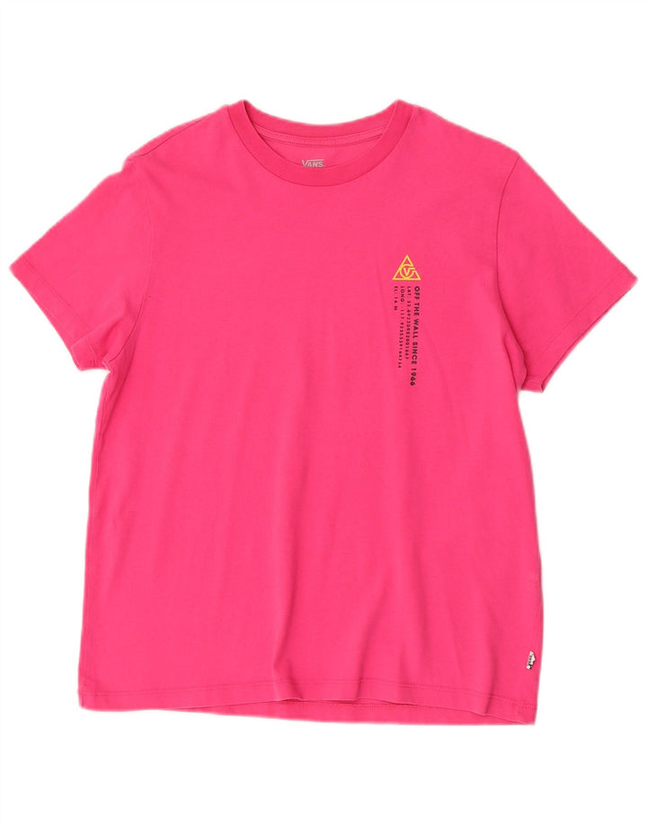 Camiseta Vans Feminina Graphic UK 14 Médio Rosa