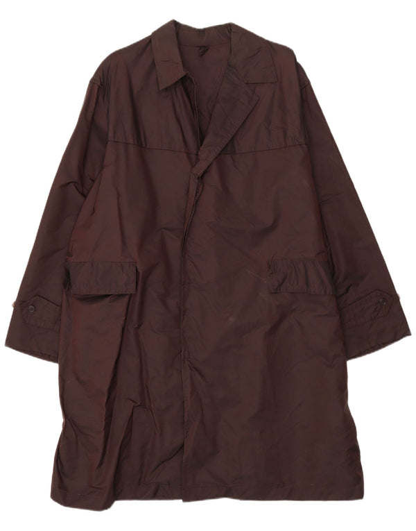 Vintage Mens Trench Coat UK 40 Grande Marrom