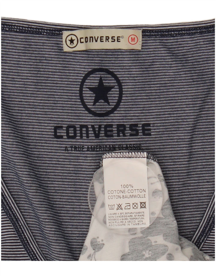 Blusa feminina sem mangas CONVERSE UK 12 algodão floral azul marinho médio