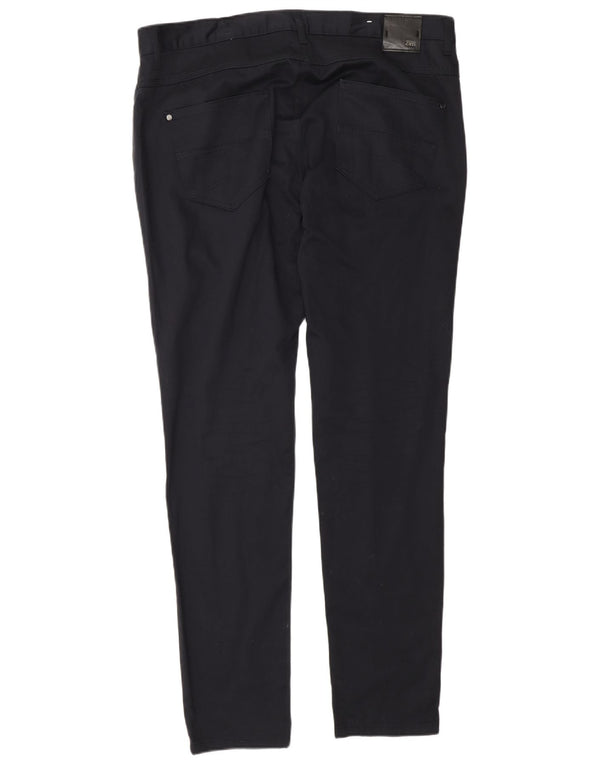 Zara Calça masculina skinny casual EU 46 XL W36 L30 Azul marinho algodão
