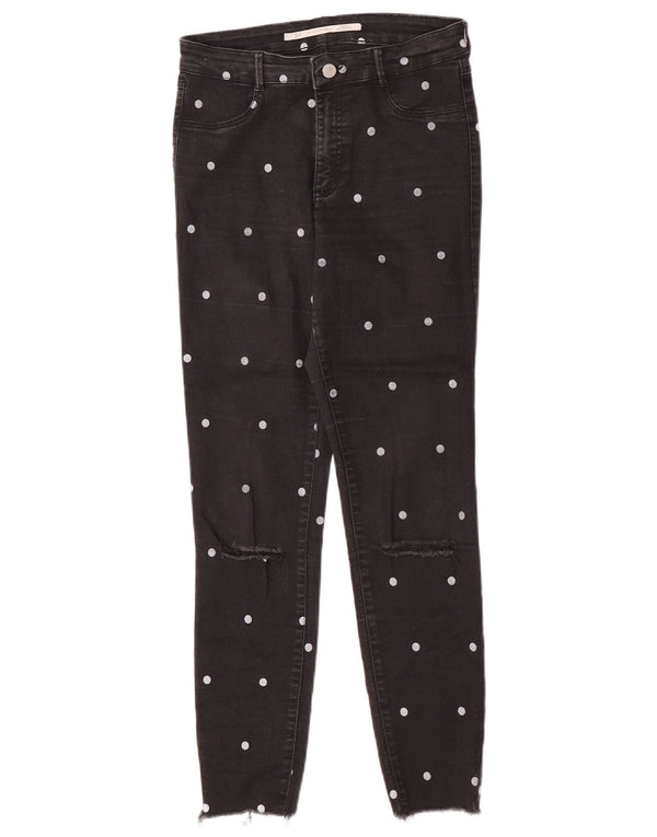 Zara Womens Trafaluc Jegging Jeans EU 40 Médio W30 L27 Preto Manchado