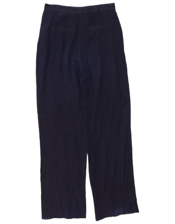 Zara Womens Straight Chino Trousers Medium W30 L31 Navy Blue