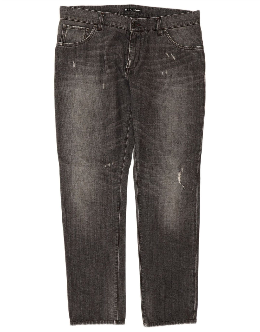 Dolce & Gabbana Jeans retos femininos desgastados IT 50 XL W36 L32 cinza