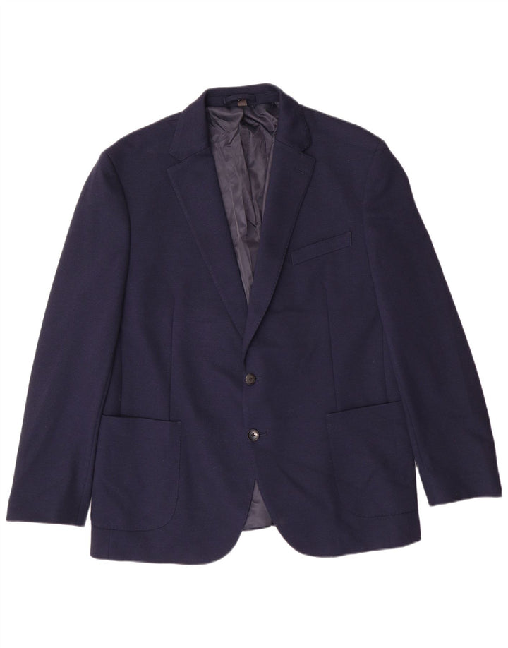 Jaqueta blazer masculina de 2 botões MARKS & SPENCER UK 46 3XL azul marinho poliamida