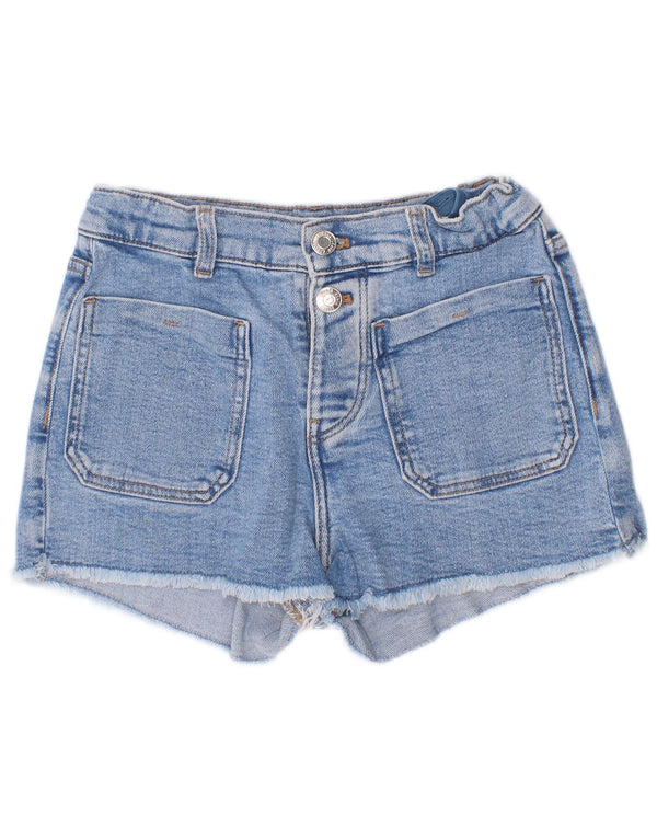 Shorts jeans femininos Zara 8-9 anos W24 algodão azul