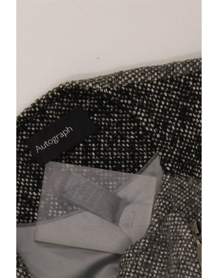 Jaqueta feminina Marks & Spencer Autograph Blazer UK 16 grande cinza manchada