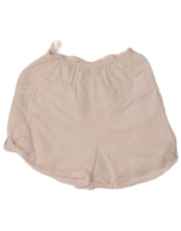 Zara Shorts feminino casual XS W24 linho branco
