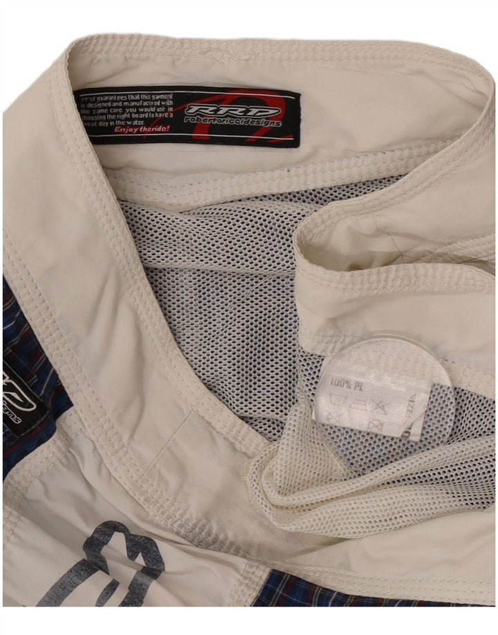 Shorts de natação masculino RRD gráfico médio azul marinho poliéster colorblock
