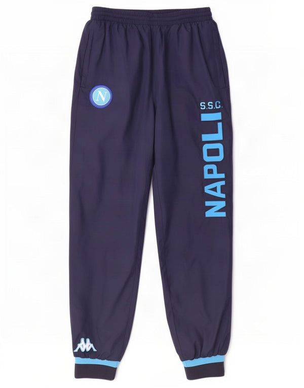 Kappa Mens Napoli Calça de treino Joggers pequeno azul marinho Colourblock