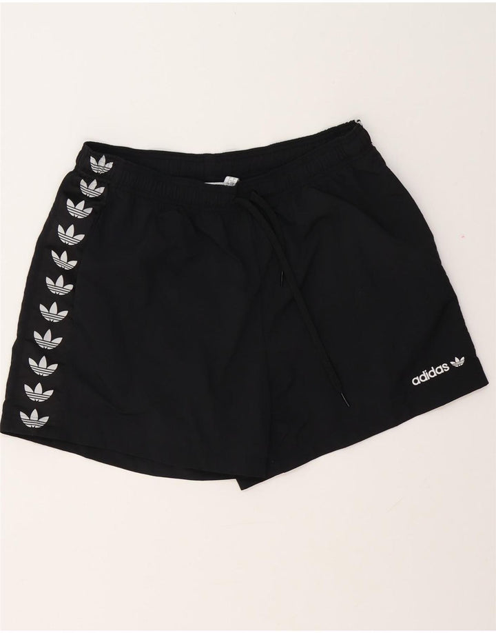 Shorts esportivos gráficos masculinos ADIDAS grande poliéster preto