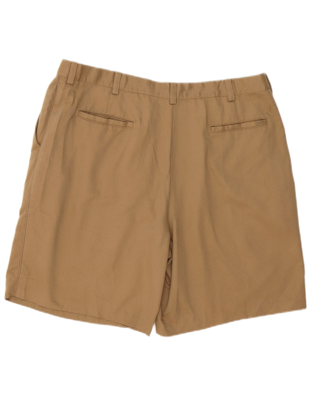 IZOD Mens Pegged Chino Shorts W40 XL Poliéster Bege