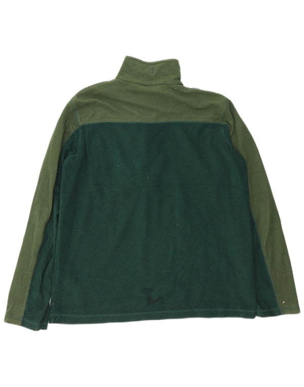 Mountain Warehouse Mens Zip Neck Fleece Jumper Pequeno Colorblock Verde