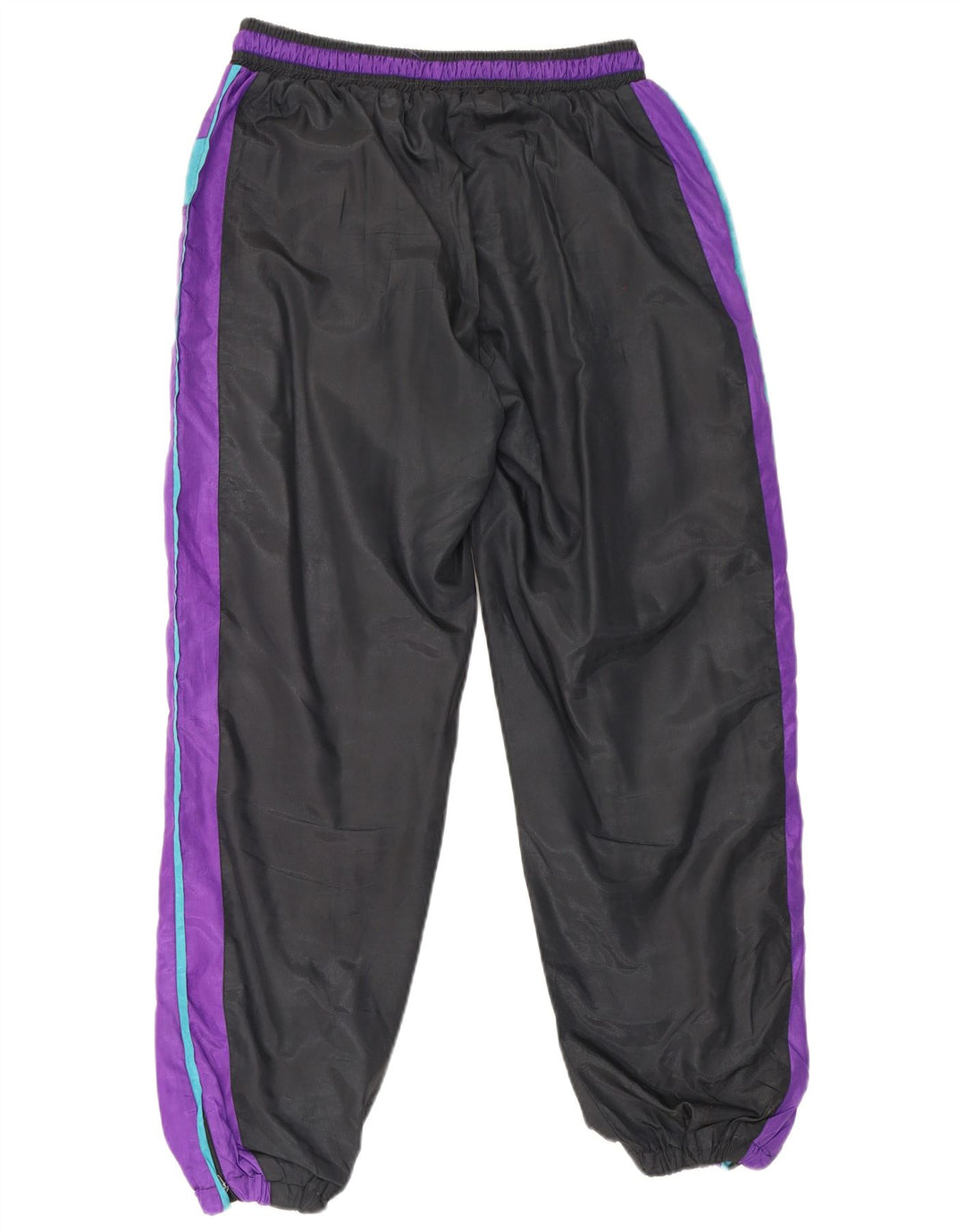 Calça de treino masculina vintage joggers médio preto colorblock