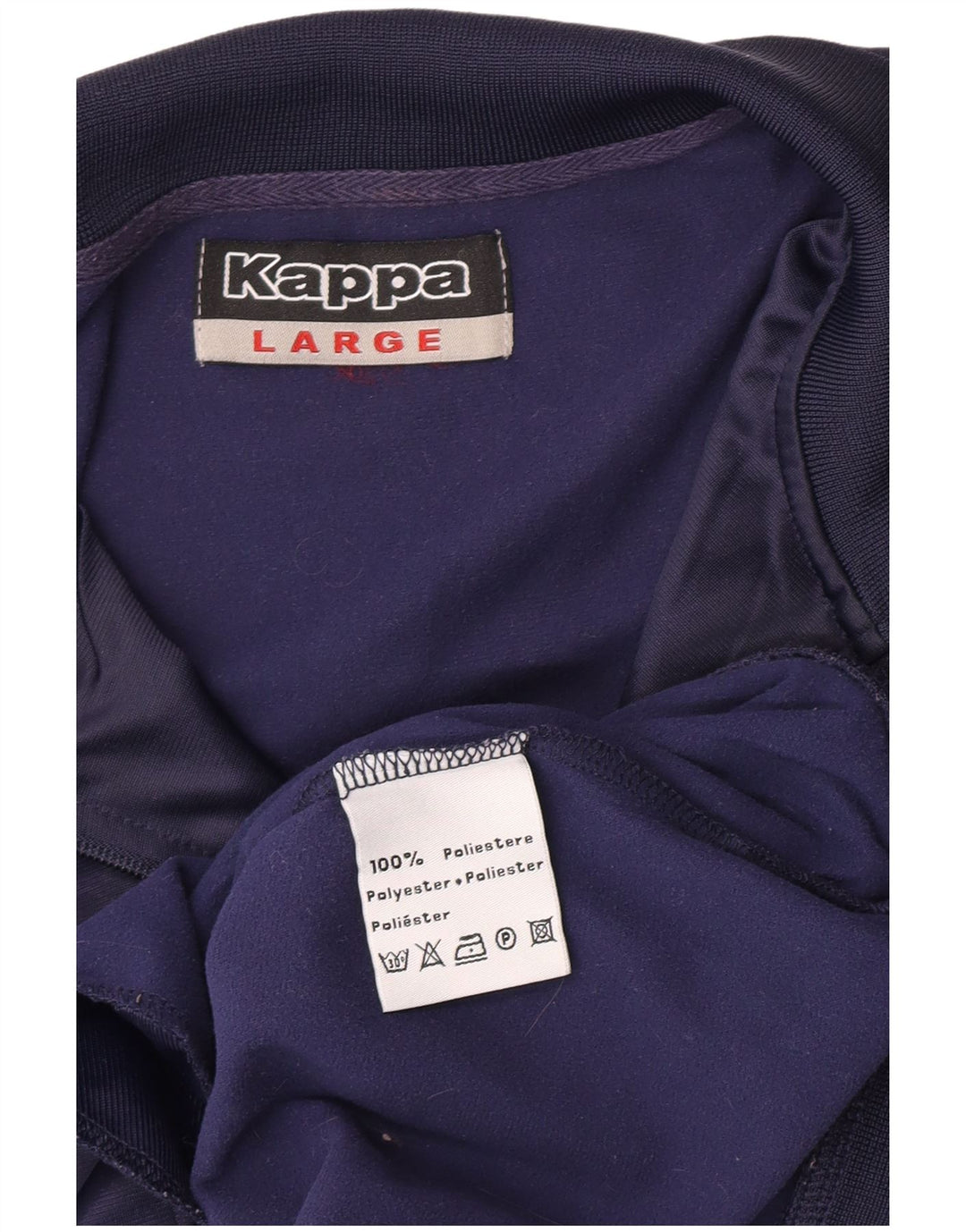 Kappa Mens Treino Top Jaqueta Grande Poliéster Azul Marinho