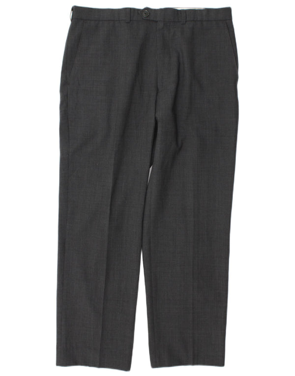 Calça masculina Marks & Spencer W34 L29 poliéster cinza