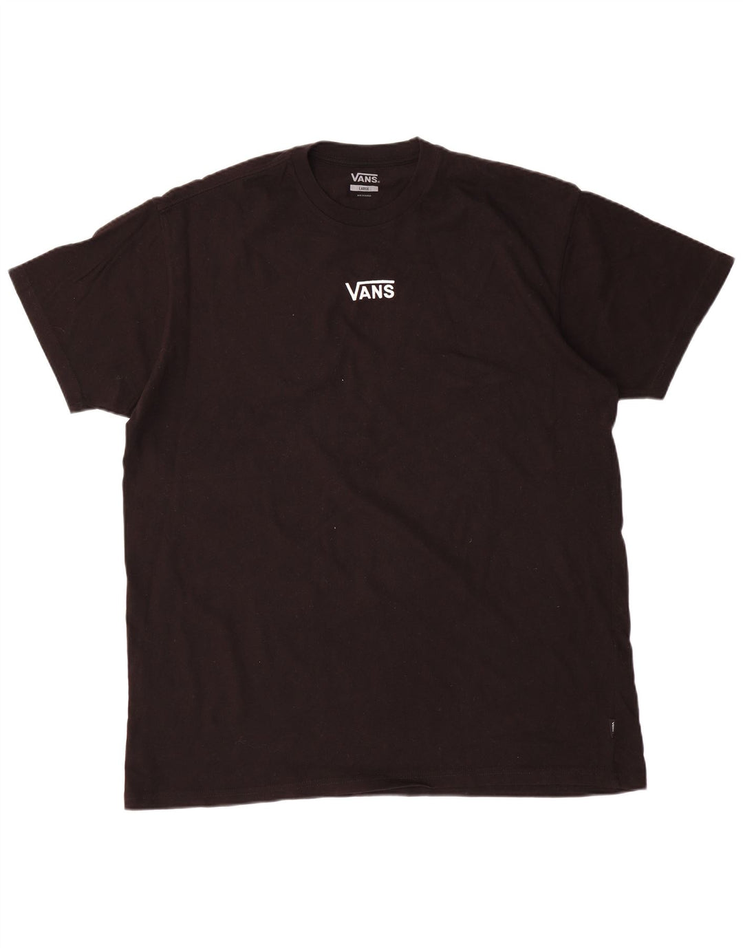 Camiseta masculina Vans grande algodão preto