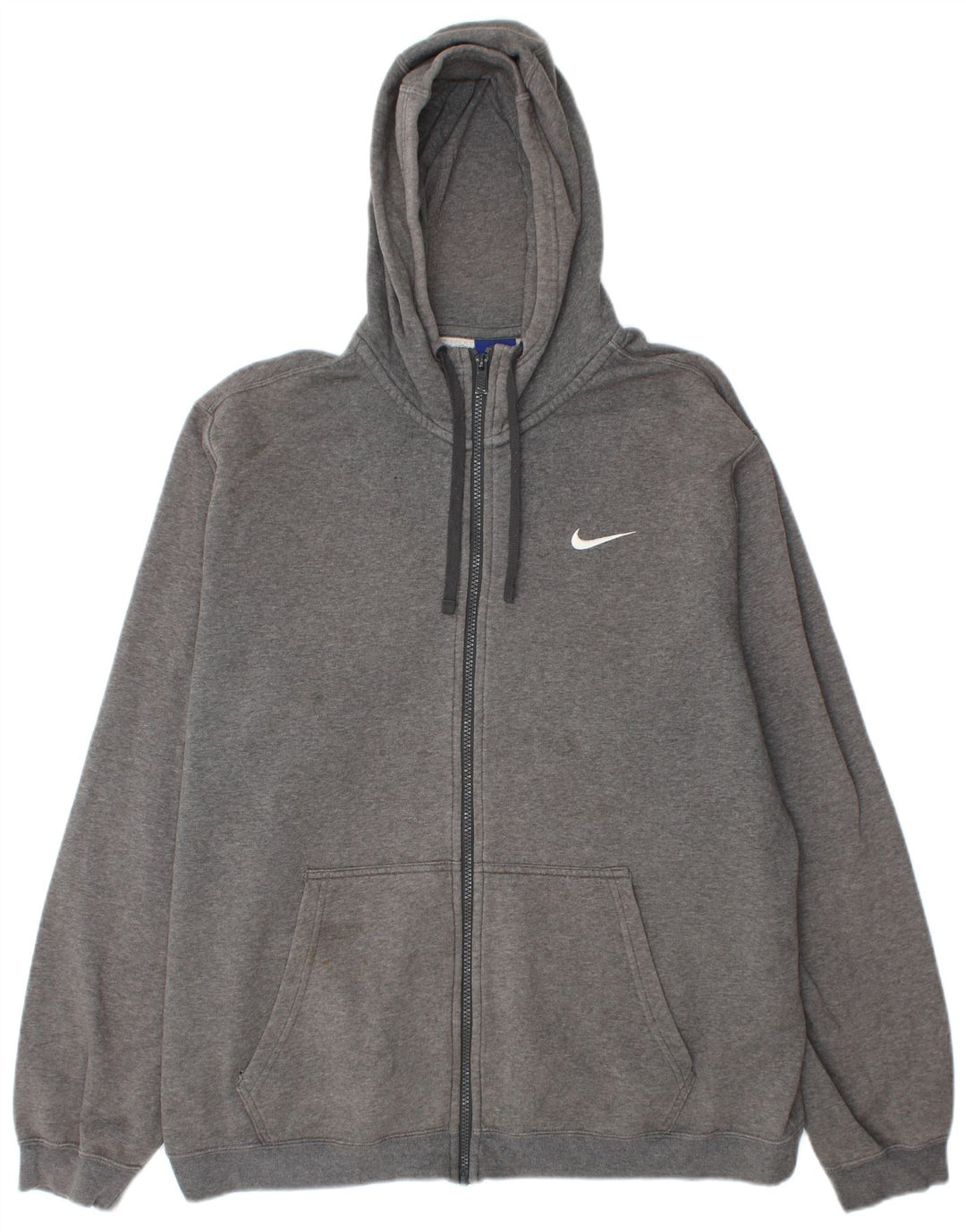 Suéter masculino NIKE com capuz e zíper XL cinza algodão