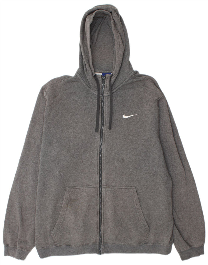 Suéter masculino NIKE com capuz e zíper XL cinza algodão