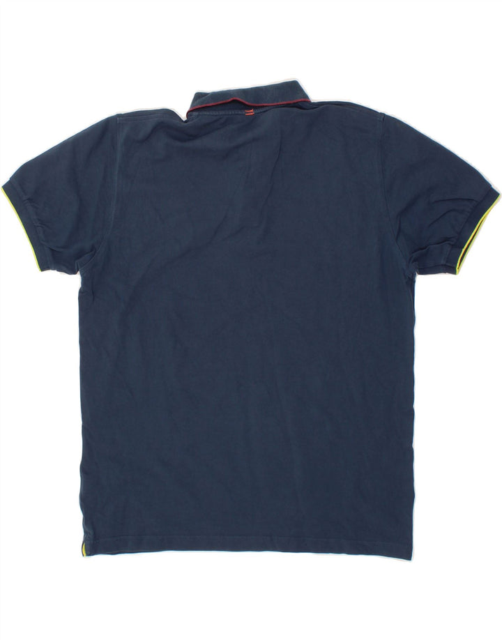 SUN68 Mens Polo Shirt Large Navy Blue Cotton Vintage Sun68 and Second-Hand Sun68 from Messina Hembry 