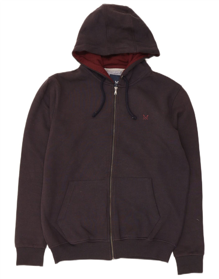 Crew Clothing Mens Zip Hoodie Sweater Pequeno Poliéster Azul Marinho