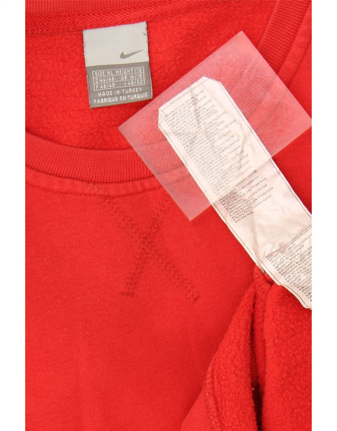 NIKE Womens Sweatshirt Jumper UK 16/18 XL Vermelho Algodão
