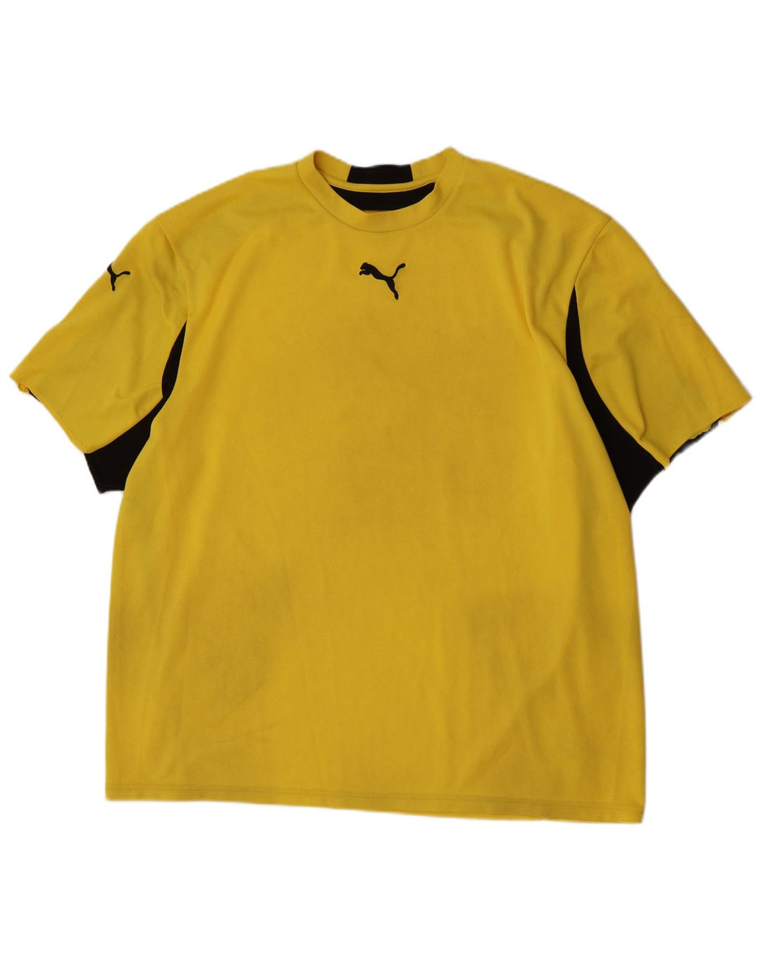 Camiseta gráfica masculina Puma Top 2XL amarelo bloco colorido