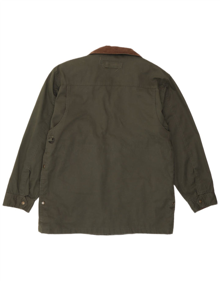 Jaqueta utilitária masculina de percussão IT 50/52 grande poliéster cáqui