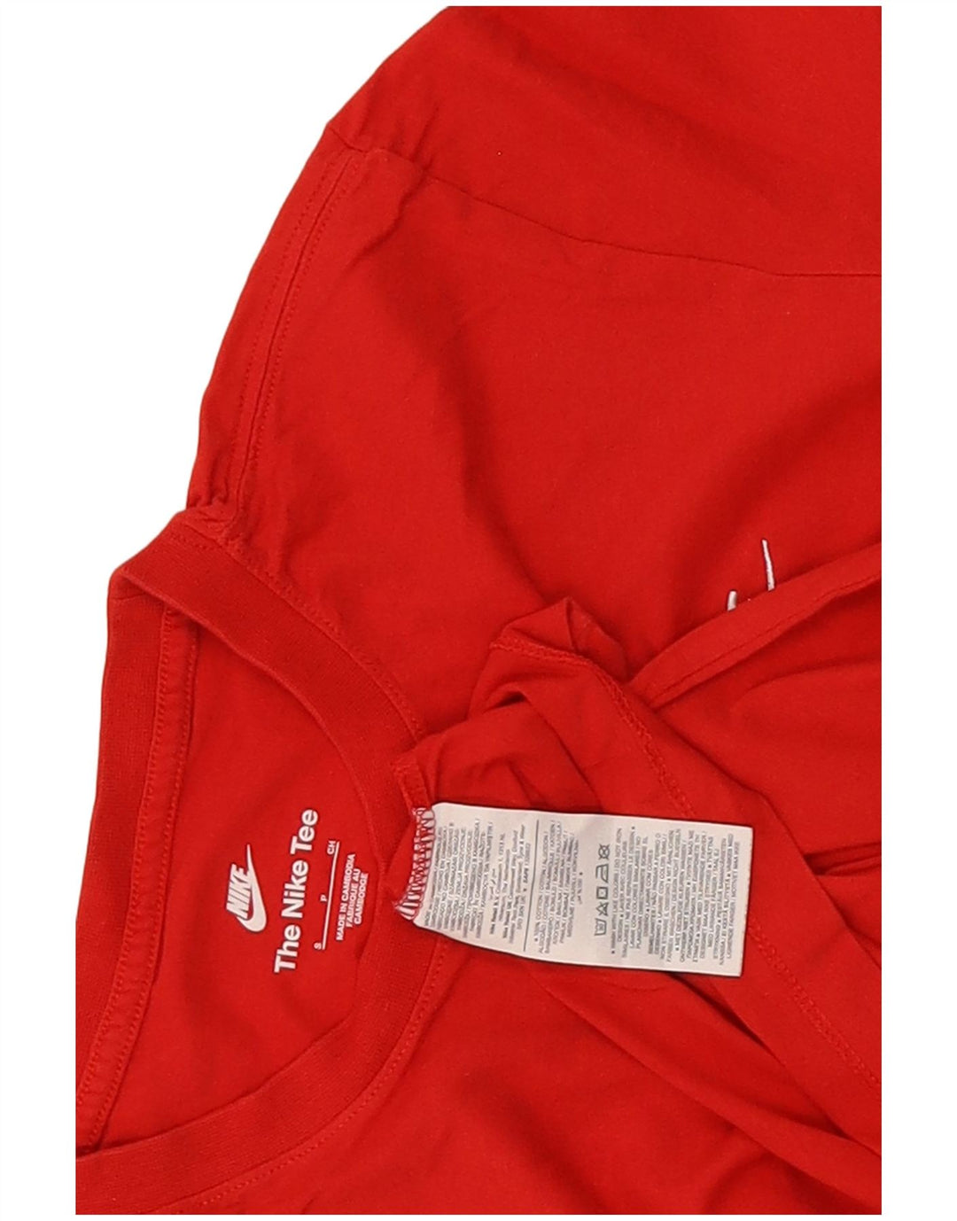 Camiseta masculina Nike Top pequeno algodão vermelho