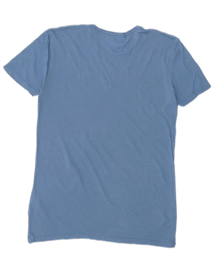 Camiseta masculina All Saints Top pequeno algodão azul