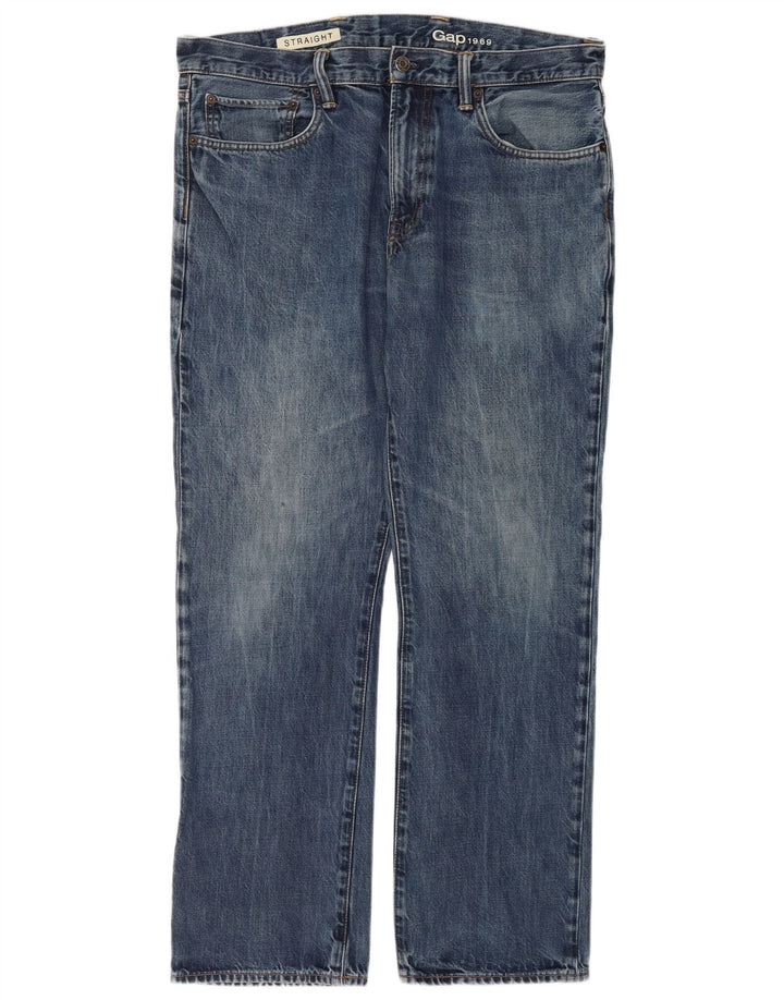 Jeans retos femininos Gap W36 L32 algodão azul