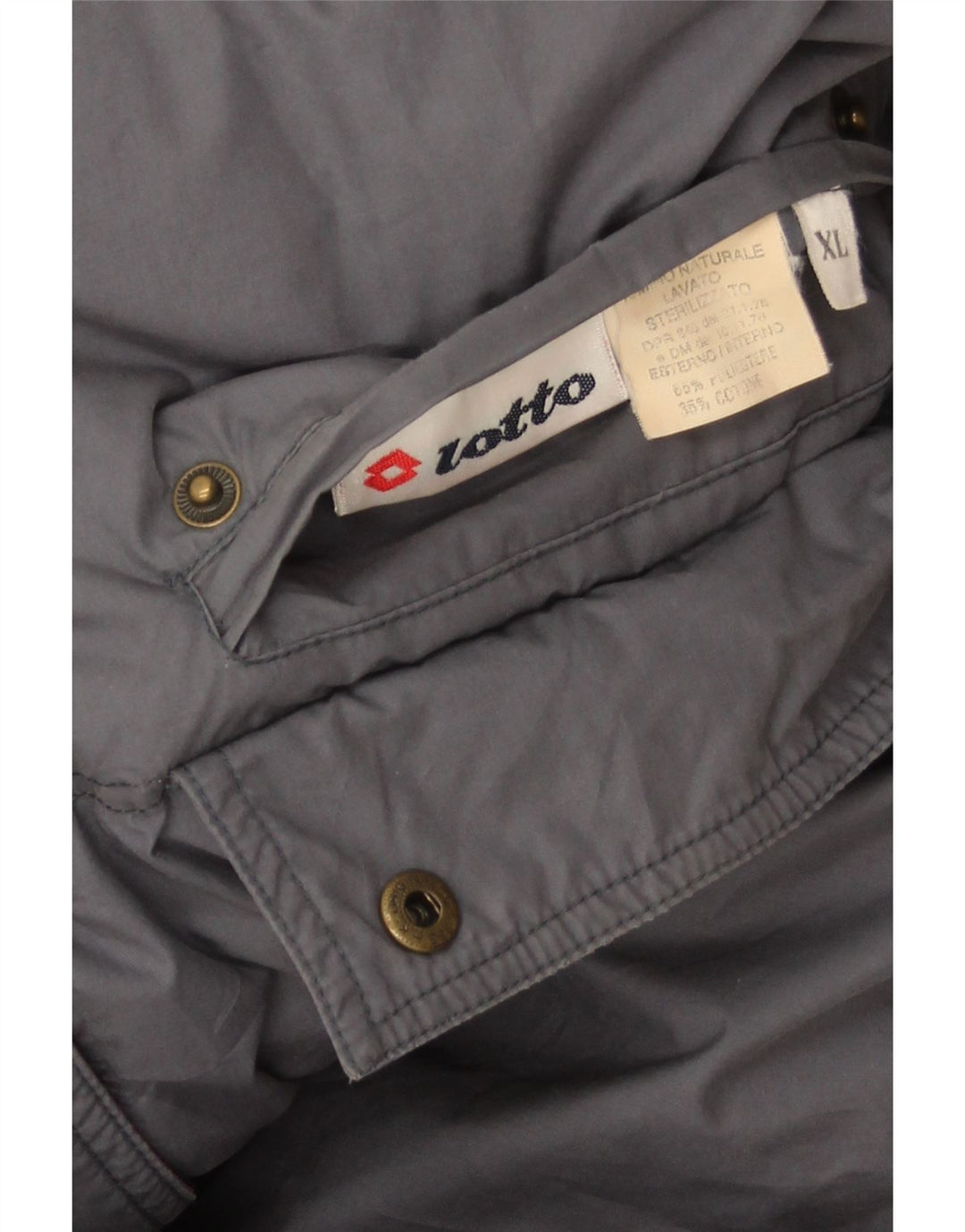 Jaqueta acolchoada reversível masculina Lotto UK 42 XL poliéster cinza