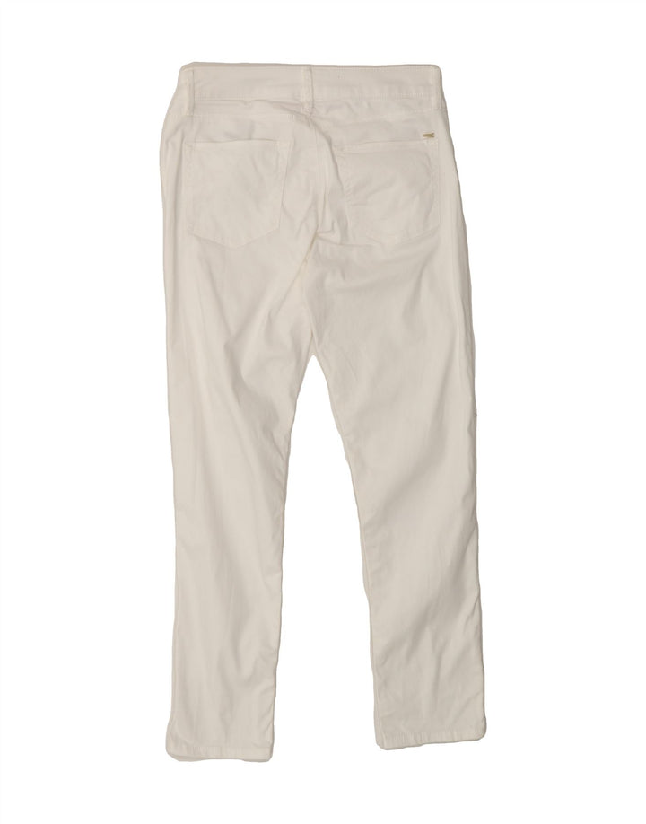TOMMY HILFIGER Womens Slim Casual Trousers W28 L26 White Cotton Vintage Tommy Hilfiger and Second-Hand Tommy Hilfiger from Messina Hembry 