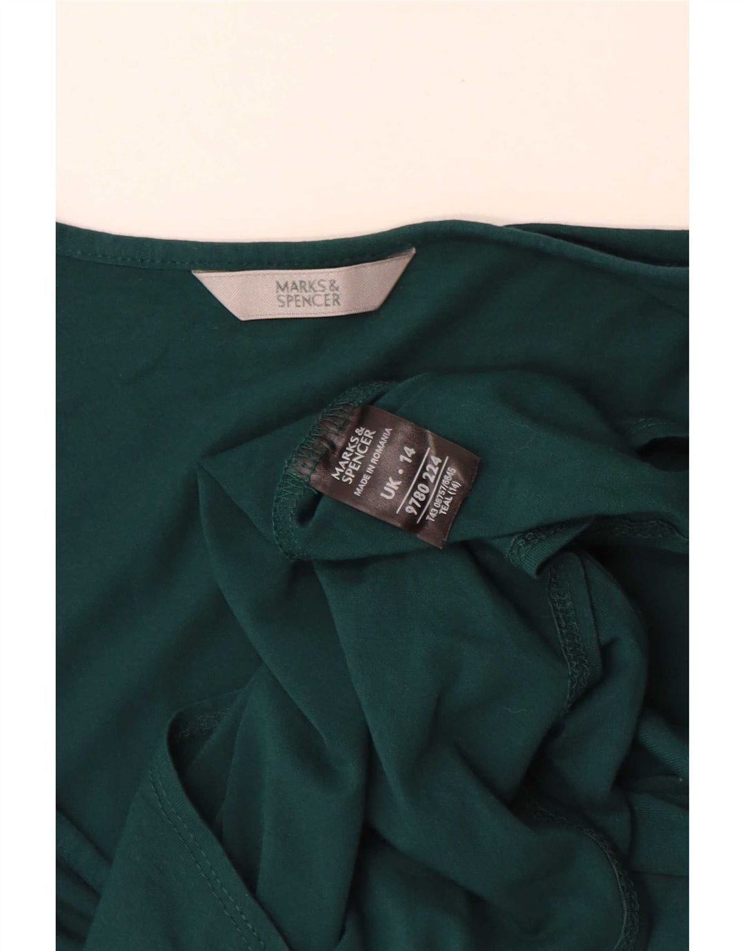 Blusa feminina Marks & Spencer UK 14 viscose verde médio