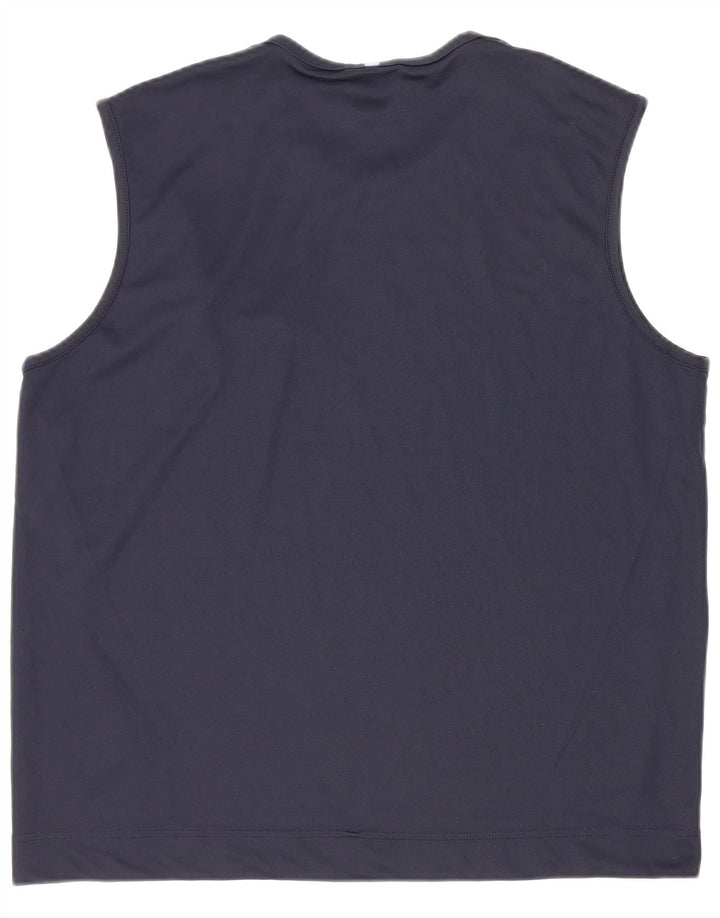 Adidas Mens Colete Top Grande Poliéster Azul Marinho