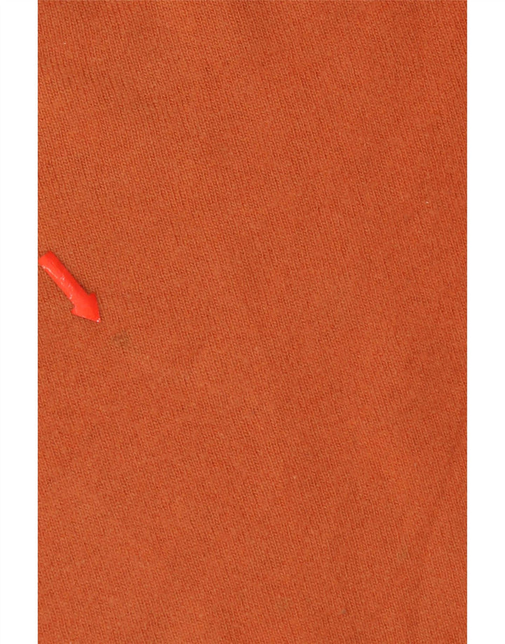 Suéter masculino ZARA com decote em V XL lã laranja