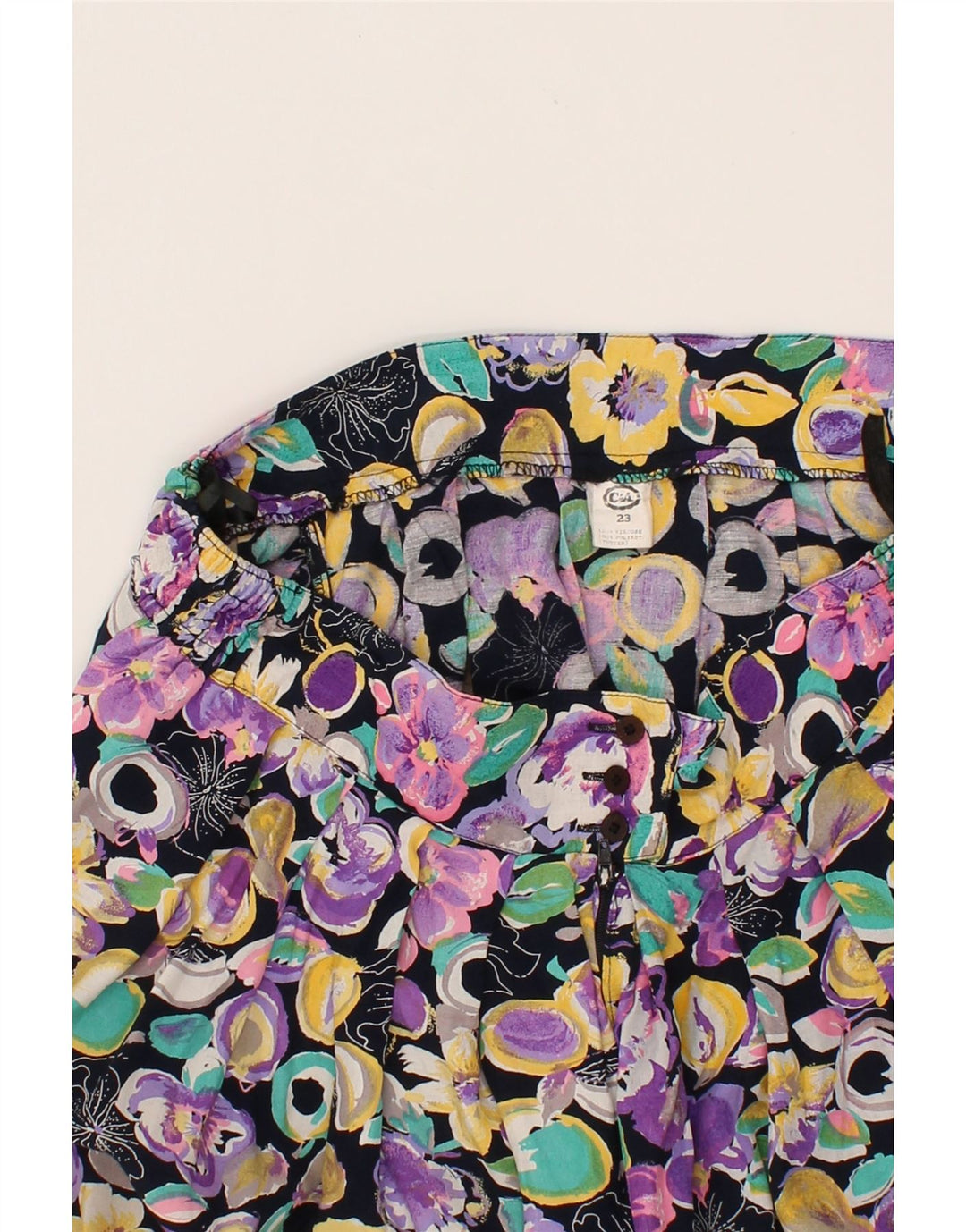 C&A Womens Pleated Skirt W38 XL  Multicoloured Floral Viscose Vintage C&A and Second-Hand C&A from Messina Hembry 