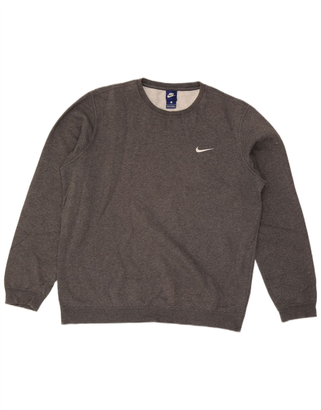 Nike moletom masculino jumper grande algodão cinza