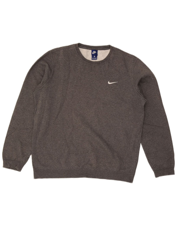 Nike moletom masculino jumper grande algodão cinza