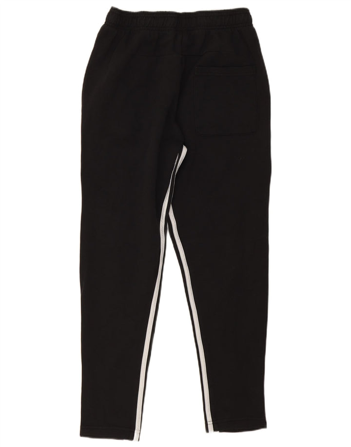 Calça de treino masculina Adidas pequena de algodão preto