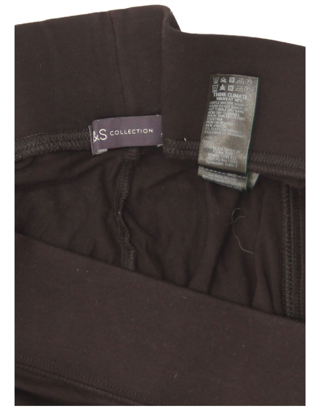 Leggings capri feminino Marks & Spencer Reino Unido 18 XL preto viscose
