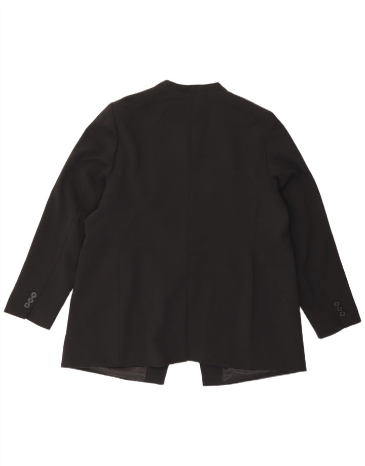 Jaqueta blazer feminina Marks & Spencer com 1 botão Reino Unido 18 XL preto poliéster